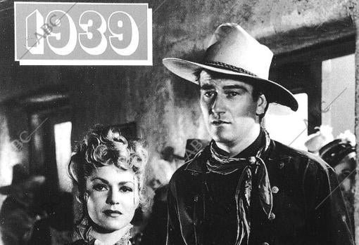 Claire Trevor y John Wayne en «La Diligencia»